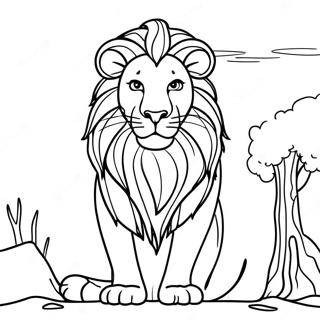 Pagina Para Colorir Aslan O Leao Majestoso 22904-21061