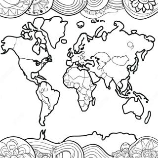 Pagina Para Colorir Mapa Do Mundo Colorido 22964-21109