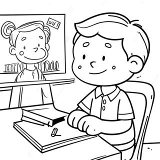 Pagina Para Colorir Do Big Nate Na Aula 23104-21221