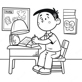 Pagina Para Colorir Do Big Nate Na Aula 23104-21222