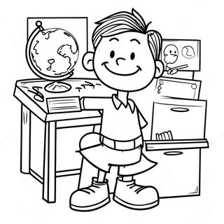 Pagina Para Colorir Do Big Nate Na Aula 23104-21224