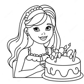 Pagina Para Colorir Da Celebracao De Aniversario Da Barbie 23113-21228