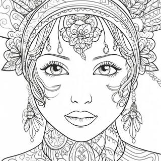 Pagina Para Colorir Do Retrato Detalhado 23264-21352