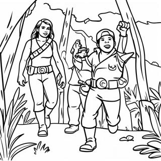 Pagina Para Colorir Da Cena De Aventura Do Jumanji 23274-21357