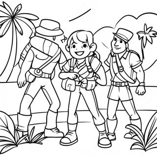 Pagina Para Colorir Da Cena De Aventura Do Jumanji 23274-21358