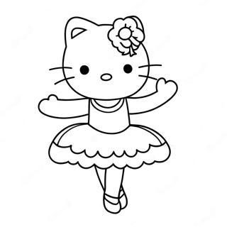 Pagina Para Colorir Da Hello Kitty Bailarina 23293-21370