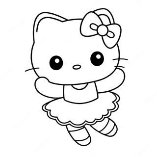 Pagina Para Colorir Da Hello Kitty Bailarina 23293-21371