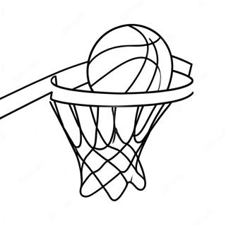 Pagina Para Colorir De Cesta De Basquete Divertida Com Bola 23334-21408