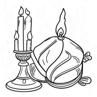 Pagina Para Colorir De Acendimento De Velas De Shabbos 23393-21450