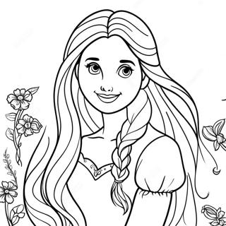 Pagina Para Colorir Da Rapunzel Com Cabelo Longo 23424 21652