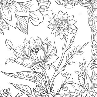 Pagina Para Colorir De Padrao Floral Chinoiserie 23433-21483