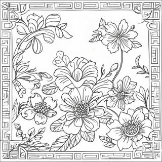 Pagina Para Colorir De Padrao Floral Chinoiserie 23433-21484