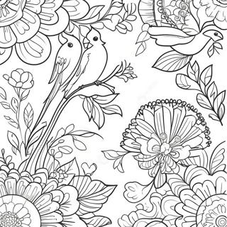 Pagina Para Colorir De Padrao Floral Chinoiserie 23433-21653