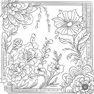 Pagina Para Colorir De Padrao Floral Chinoiserie 23433-21655