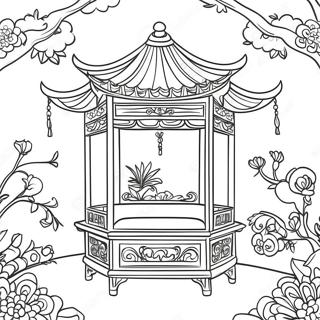 Pagina Para Colorir De Cena Chinoiserie Elegante 23434-21660