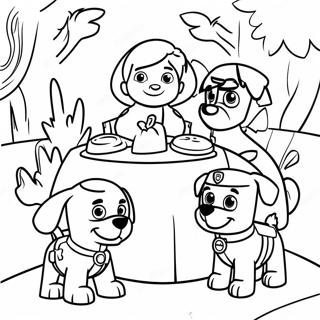 Pagina Para Colorir Dos Personagens Encantadores Da Patrulha Canina No Dia De Acao De Gracas 23554-21581