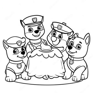 Pagina Para Colorir Dos Personagens Encantadores Da Patrulha Canina No Dia De Acao De Gracas 23554-21582