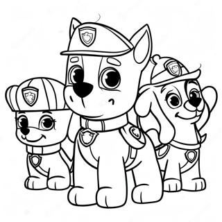 Pagina Para Colorir Dos Personagens Encantadores Da Patrulha Canina No Dia De Acao De Gracas 23554-21753