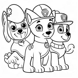 Pagina Para Colorir Dos Personagens Encantadores Da Patrulha Canina No Dia De Acao De Gracas 23554-21756
