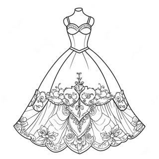 Pagina Para Colorir Do Vestido Da Barbie 23563-21586