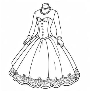 Pagina Para Colorir Do Vestido Da Barbie 23563-21758