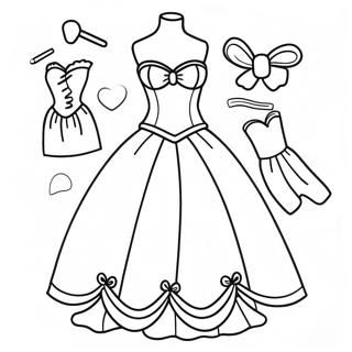 Pagina Para Colorir Do Vestido Da Barbie 23563-21759