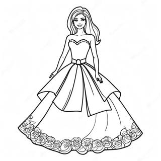 Pagina Para Colorir Do Vestido Da Barbie 23563-21760