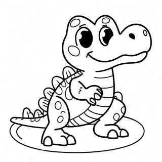 Pagina Para Colorir De Bebe Crocodilo Fofo 23614-21629