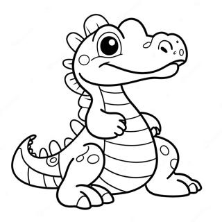 Pagina Para Colorir De Bebe Crocodilo Fofo 23614-21801