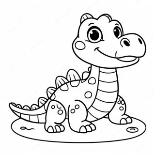 Pagina Para Colorir De Bebe Crocodilo Fofo 23614-21803