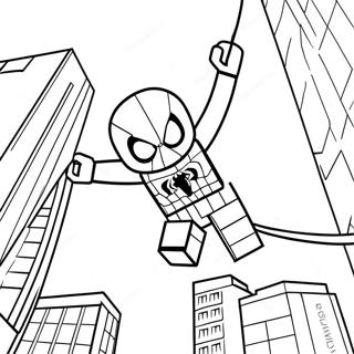 Pagina Para Colorir Do Lego Homem Aranha Balancando Pela Cidade 2362-1934