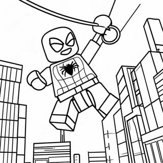 Pagina Para Colorir Do Lego Homem Aranha Balancando Pela Cidade 2362-1935