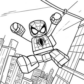 Pagina Para Colorir Do Lego Homem Aranha Balancando Pela Cidade 2362-1936