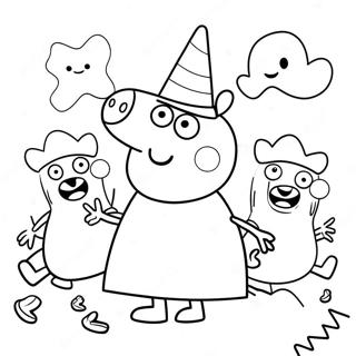 Pagina Para Colorir De Peppa Pig Assustadora Com Fantasmas 23644-21827