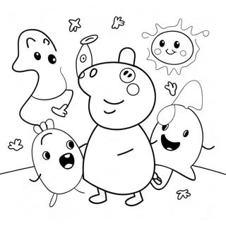 Pagina Para Colorir De Peppa Pig Assustadora Com Fantasmas 23644-21828