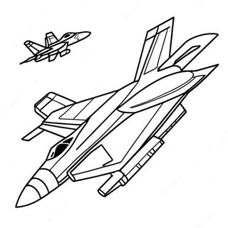 Pagina Para Colorir Do F18 Fighter Jet Em Voo 23664-21842