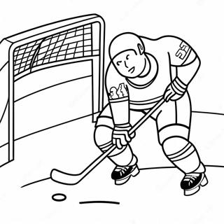 Pagina Para Colorir Do Jogador De Hockey Tiro No Puck 23684-21859