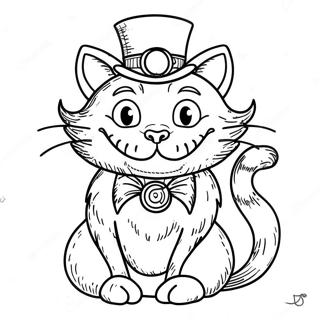 Pagina Para Colorir Do Gato De Cheshire Em Estilo Steampunk 23724-21889