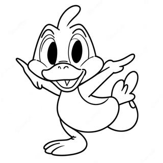 Paginas Para Colorir Do Pato Daffy Em Uma Pose Engracada 23814-21961