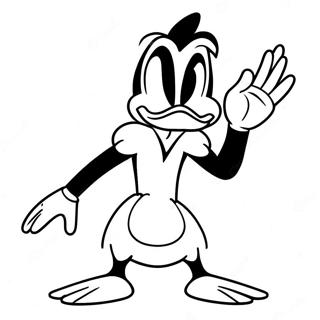 Paginas Para Colorir Do Pato Daffy Em Uma Pose Engracada 23814-21962