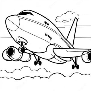 Avião 747 Páginas Para Colorir