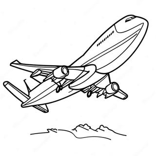 Pagina Para Colorir Do Aviao 747 Em Voo 23894-22025