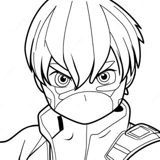 Pagina Para Colorir Do Todoroki Em Acao 23924-22049