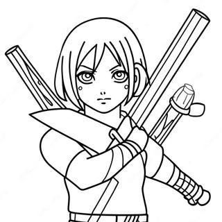 Sakura Haruno Em Posicao De Batalha Pagina Para Colorir 23964-22083