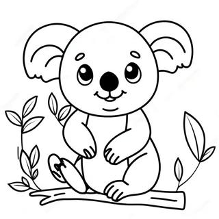 Pagina Para Colorir Urso Coala Fofo 24004-22114