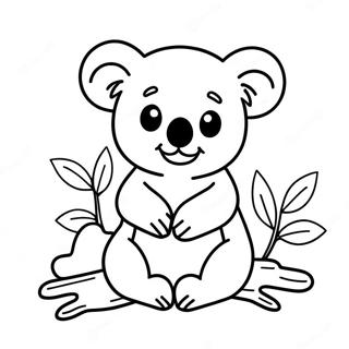 Pagina Para Colorir Urso Coala Fofo 24004-22115