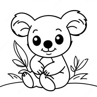 Pagina Para Colorir Urso Coala Fofo 24004-22116