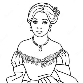 Pagina Para Colorir Da Anastasia Em Um Vestido Bonito 24044-22148