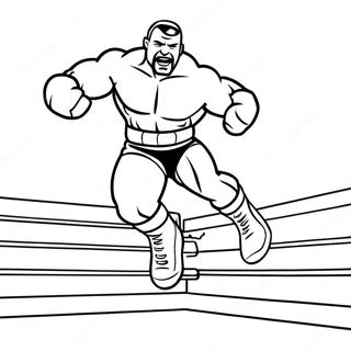 Pagina Para Colorir Do Lutador Da Wwe Pulando Em Cima Do Oponente 24104-22194