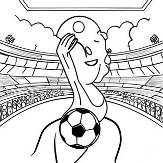 Pagina Para Colorir Emocionante De Partida Da Copa Do Mundo De Futebol 24125-22202